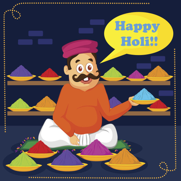 印度传统胡里节背景图片下载