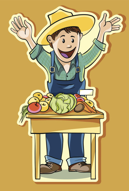 农夫在市场上。图片下载