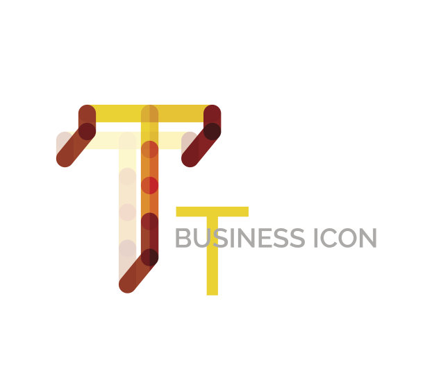 简约T字体或字母图标设计图片下载