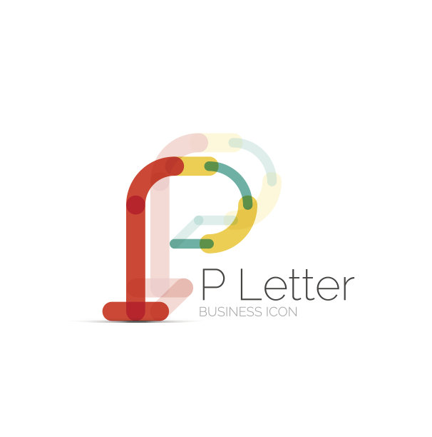 简约P字体或字母图标设计图片下载