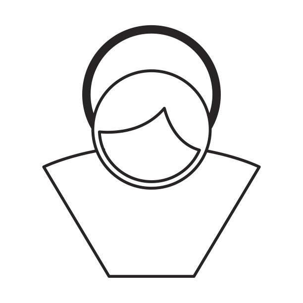 马槽耶稣婴儿人物剪影图标图片下载