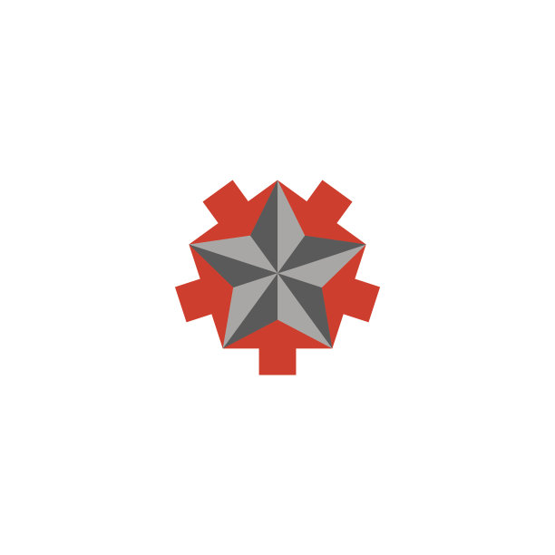 在上雕琢平面的星形标志，5个箭头汇聚星形图片下载