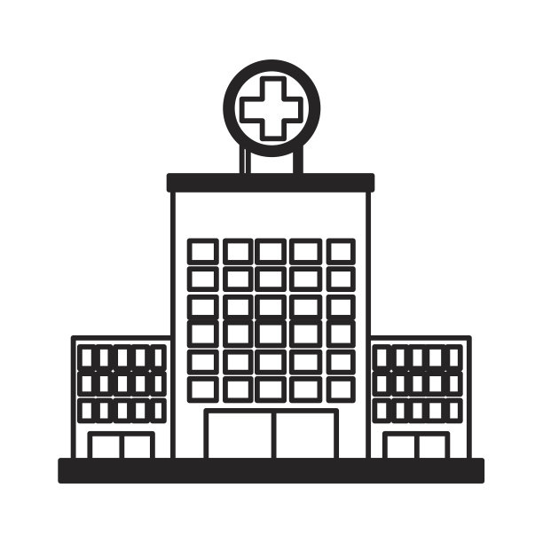 医院大楼独立图标图片下载