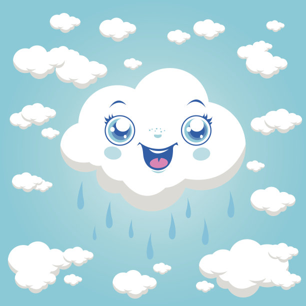 卡通云在下雨图片下载