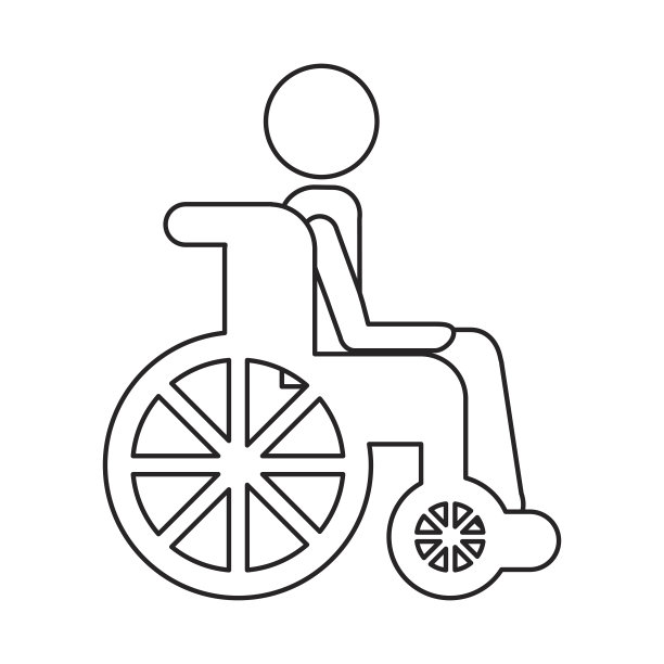 带有病人图标的轮椅图片下载