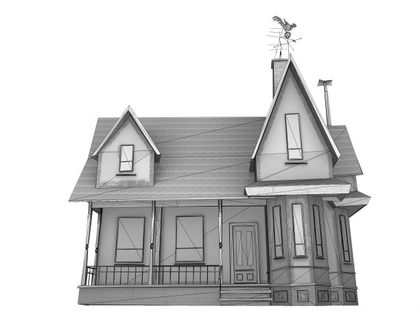 线框的房子图片下载