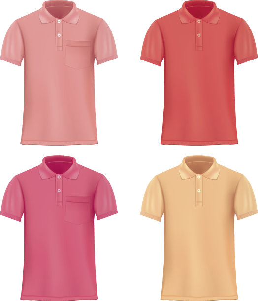 男人的马球衬衫。矢量图图片下载