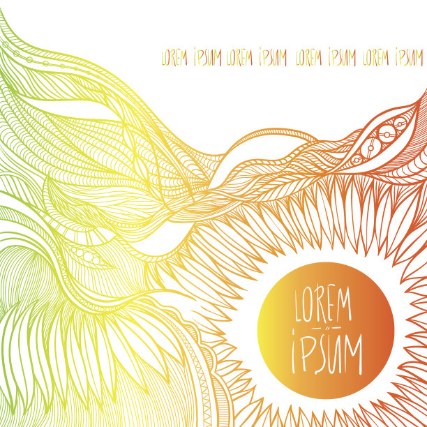 模板卡与多色线背景。图片下载