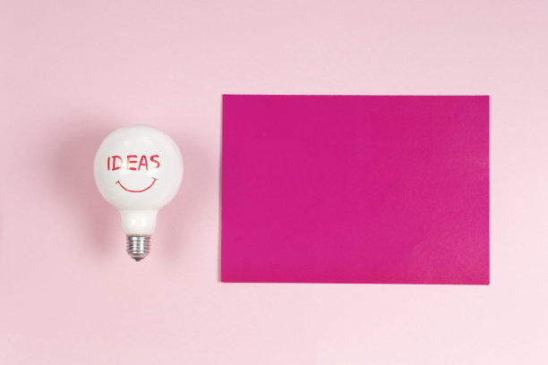 灵感概念折纸灯泡暗喻好主意图片下载