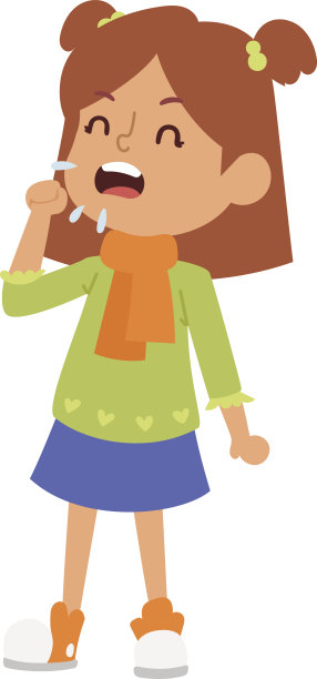 生病的孩子向量图片下载