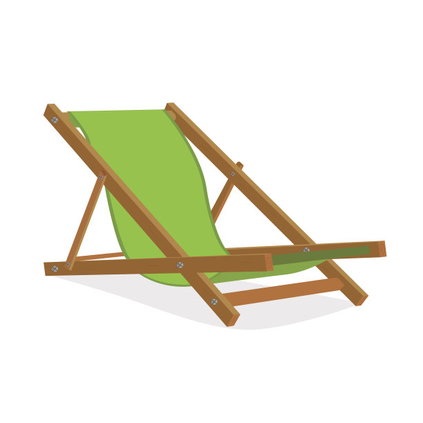 沙滩躺椅，设计元素，矢量插图图片下载