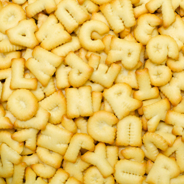 英文字母和数字由面包背景制成图片下载