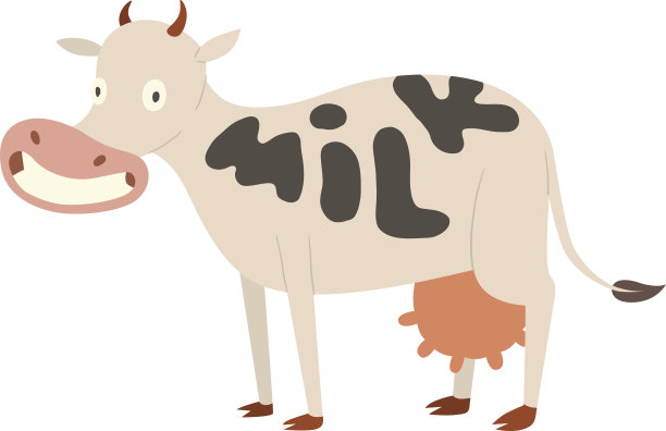 卡通牛角色隔离图片下载