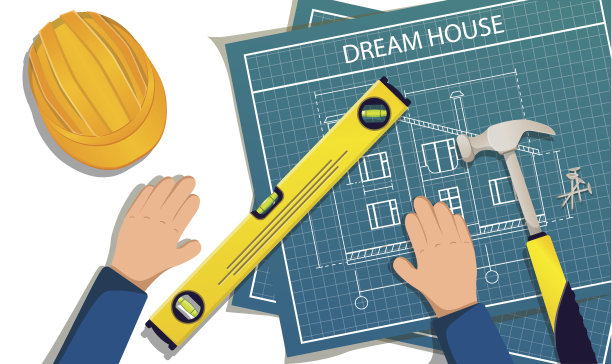 矢量插图。工程师表。工作场所。平躺图片下载