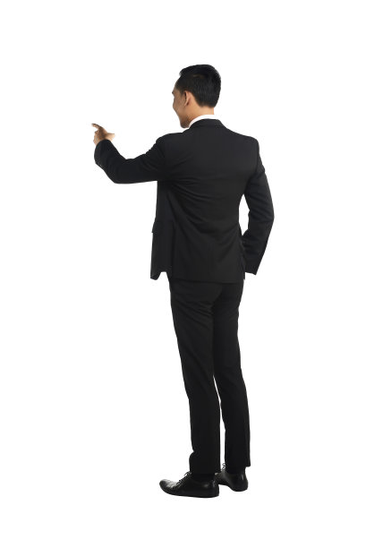 全身亚洲商人指着什么图片下载