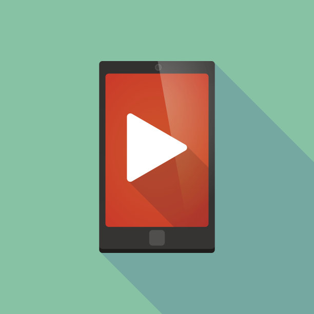 长影子手机图标与玩标志图片下载