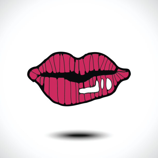 矢量性感红唇图片下载