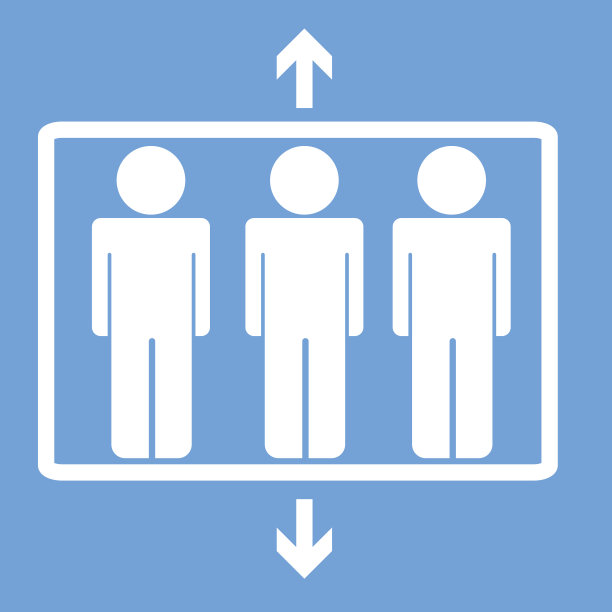 电梯图标符号矢量插图图片下载