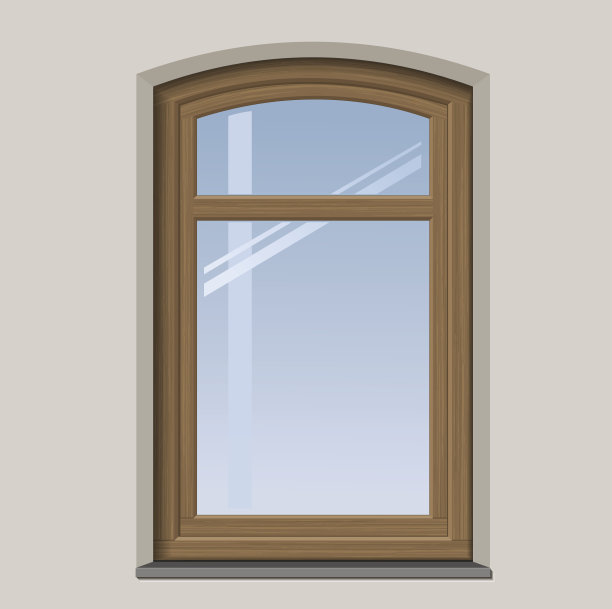 拱形木制窗口图片下载