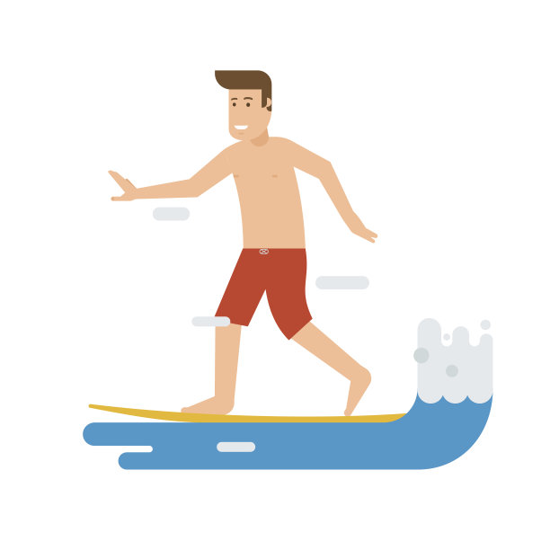 冲浪男子骑在波浪上图片下载