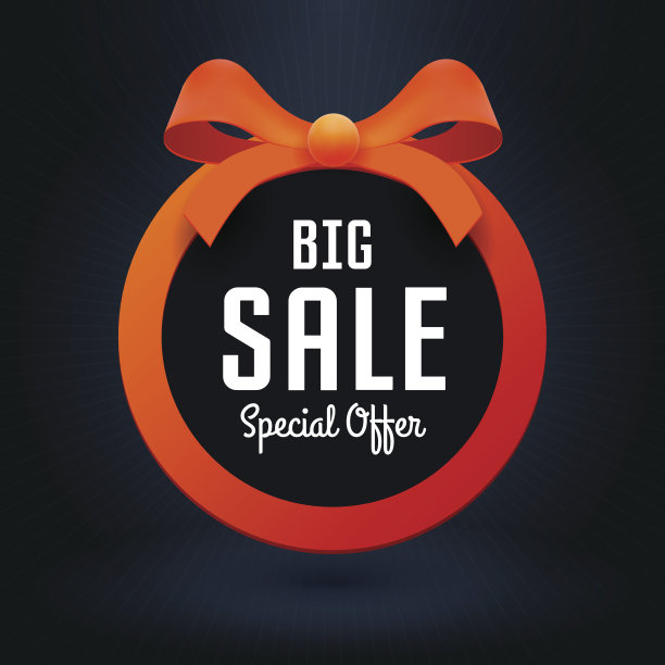 矢量插图商业，大销售旗帜图片下载