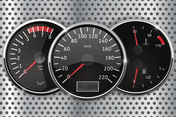 仪表盘-速度表，转速表，温度和燃料表图片下载