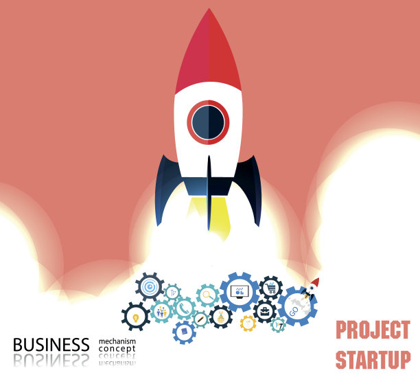 火箭在云上-插图素材图片