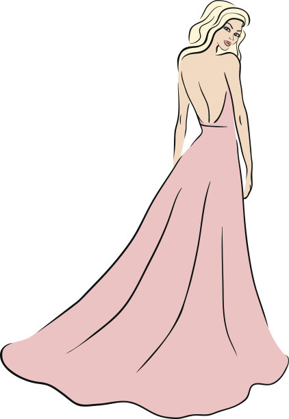 穿粉红色衣服的女人图片下载