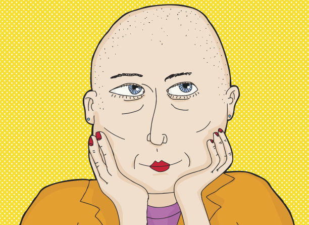 快乐的光头女士图片下载