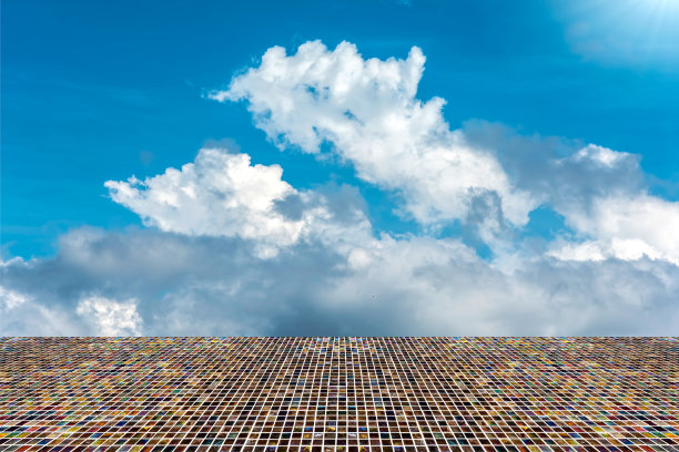 天空和云彩的马赛克图片下载