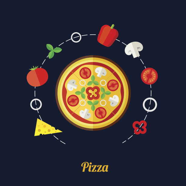 披萨和成分图片下载