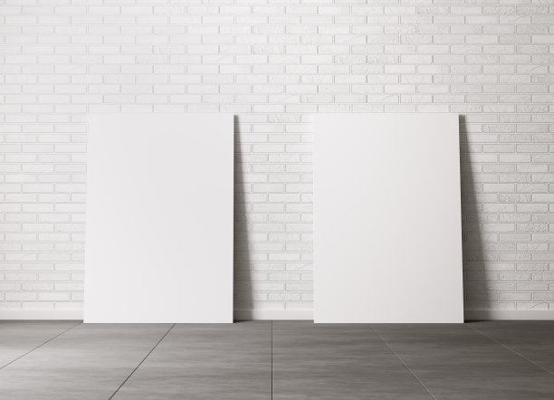 贴两张海报的房间图片下载