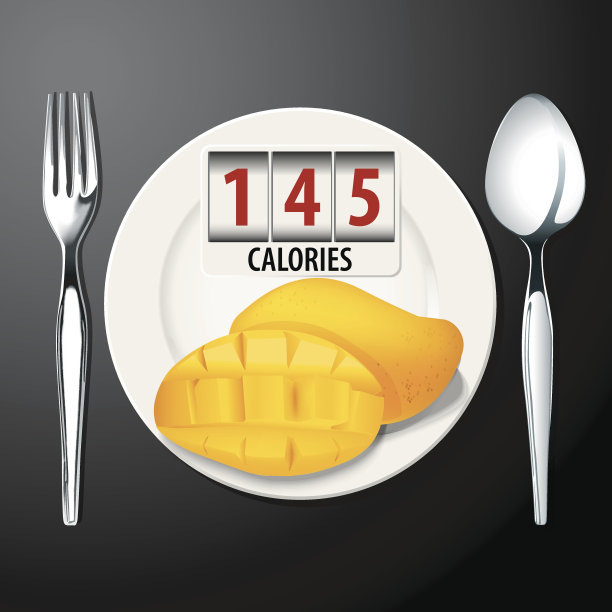 成熟芒果的卡路里载体图片下载