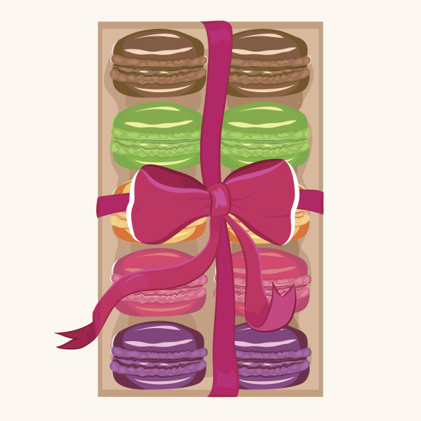 盒子里的蛋白杏仁饼干图片下载