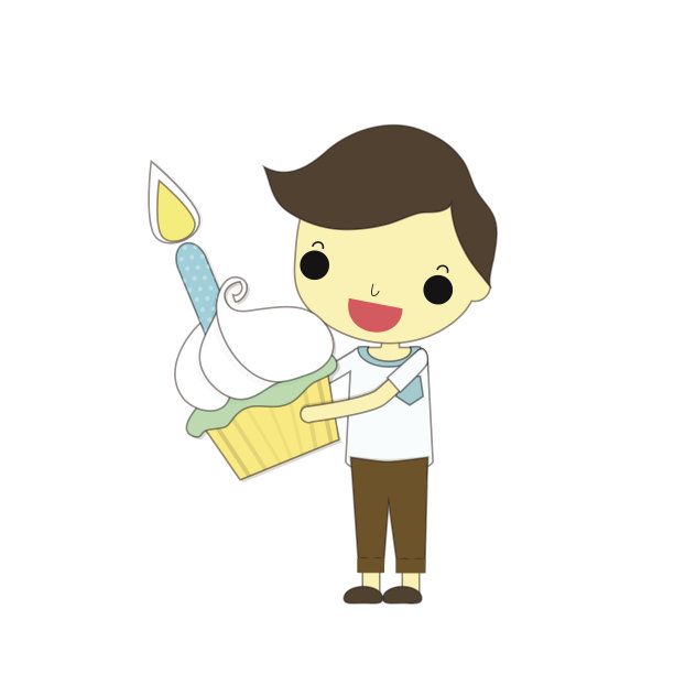 男孩和蛋糕（独立图）图片下载