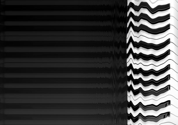 钢琴琴键在水中倒影的现代艺术照片图片下载