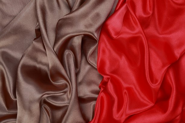 棕色和红色丝缎布图片下载