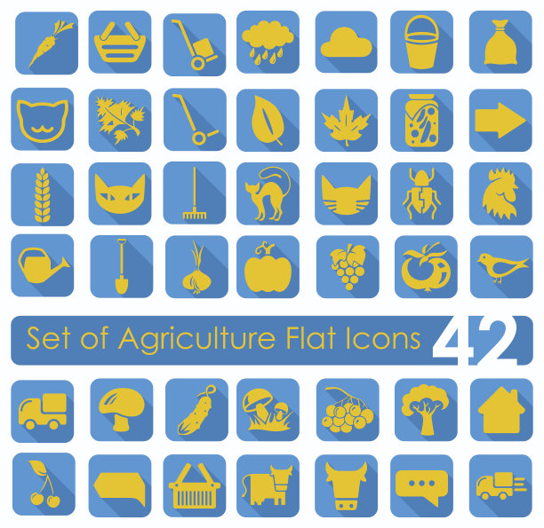 一套农业图标图片下载
