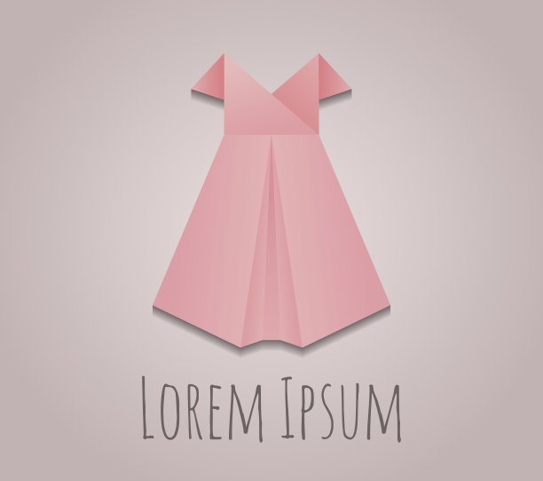 矢量折纸裙图片下载