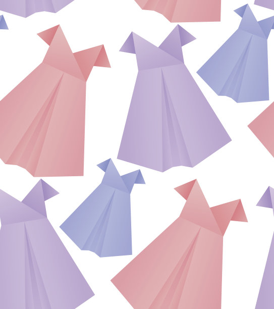 图案与纸折纸妇女的裙子图片下载