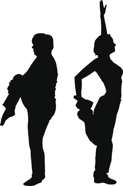 矢量剪影的一对。图片下载