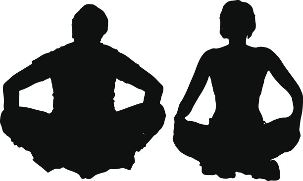 矢量剪影的一对。图片下载