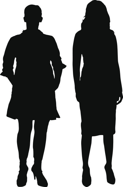 矢量剪影的一对。图片下载