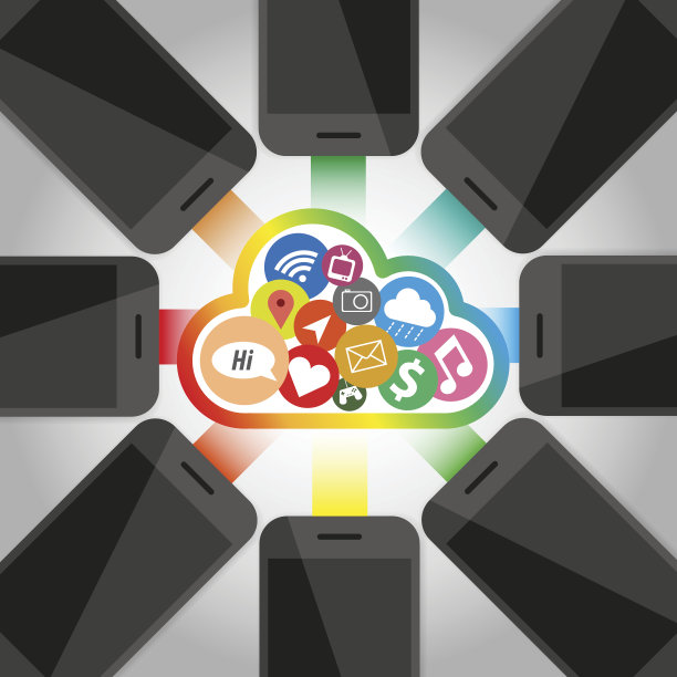 集团智能手机与云技术图片下载