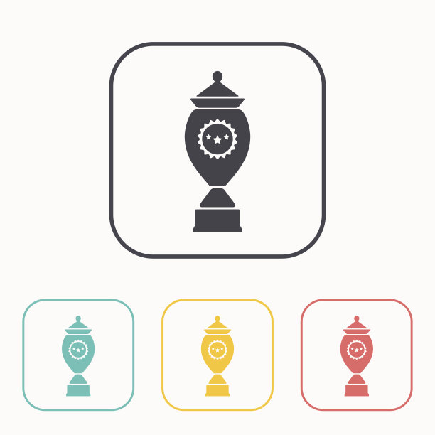 冠军杯标志颜色图标集图片下载