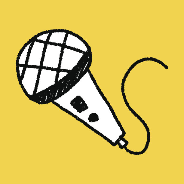 麦克风涂鸦画图片下载