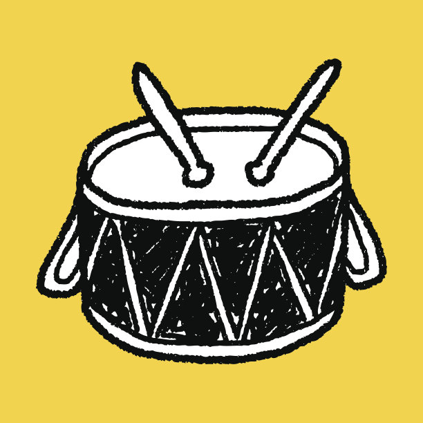 涂鸦玩具鼓图片下载