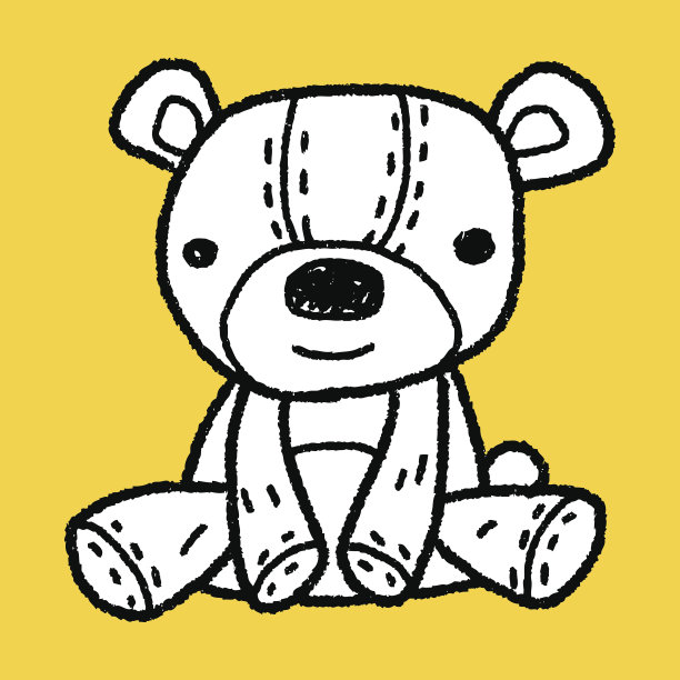 涂鸦的泰迪图片下载