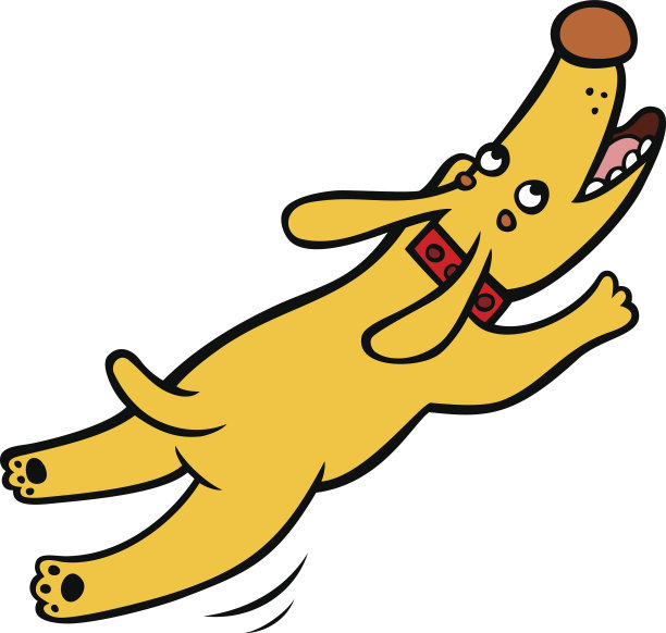 跳的狗。向量。图片下载