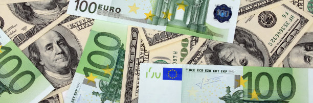 美元和欧元钞票图片下载